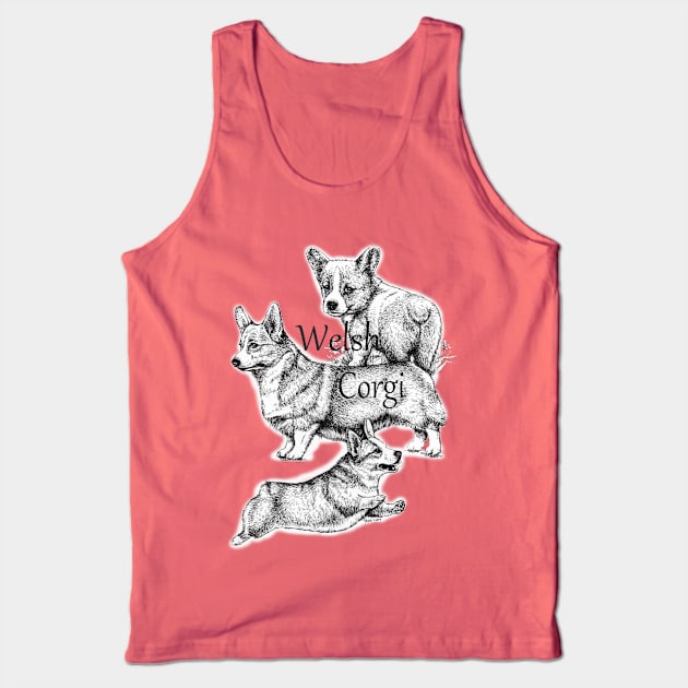 3 Corgi's Tank Top by Kimikim